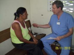 Dr. Younger examines a patient