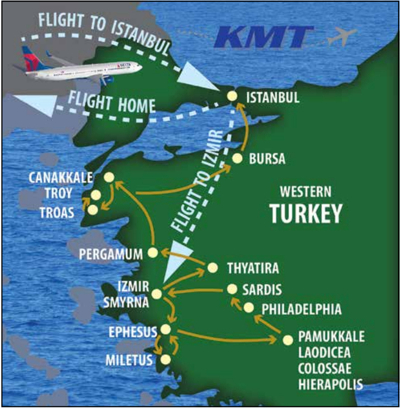 map of our trip